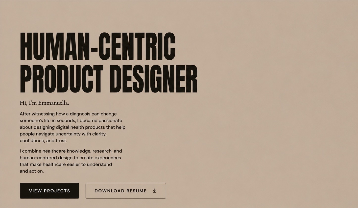 Human-Centric Product Designer — Hi, I'm Emmanuella